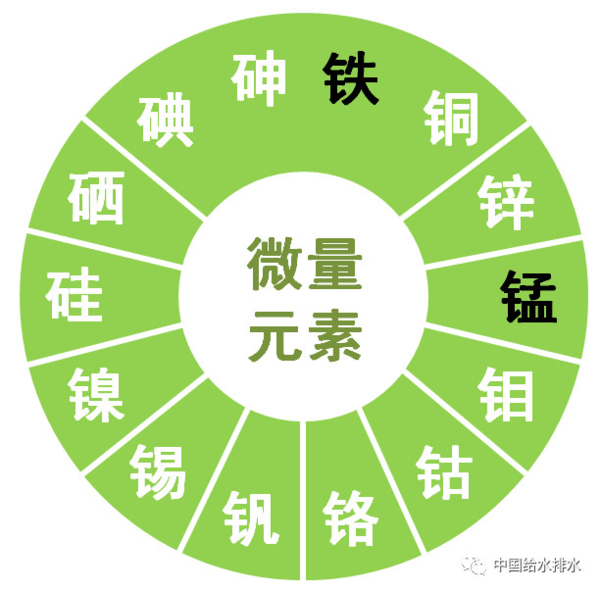 的微量元素有十四种,包括:铁,铜,锌,锰,铬,钴,钒,锡,镍,钼,碘,氟,硒